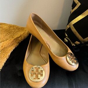 Tory Burch Reva Leather Ballet Flats